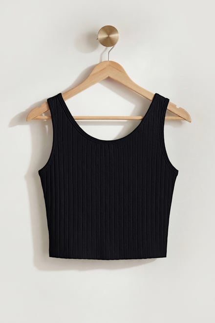 Ribbed Front Button Tank Top