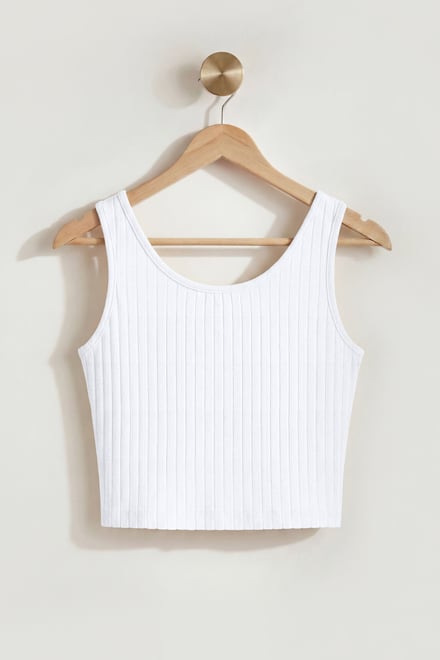 Ribbed Front Button Tank Top