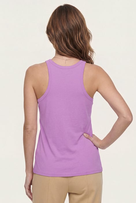 Pink Motif Embroidered Tank Top