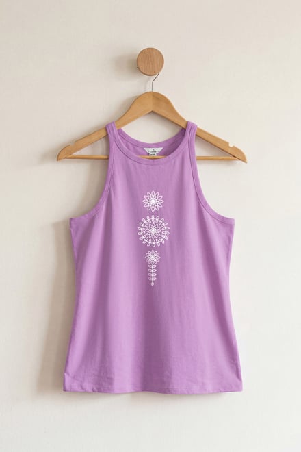 Motif Embroidered Tank Top