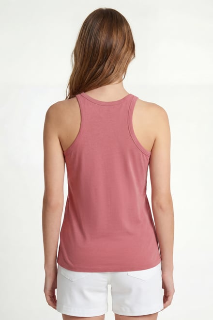 Motif Embroidered Tank Top