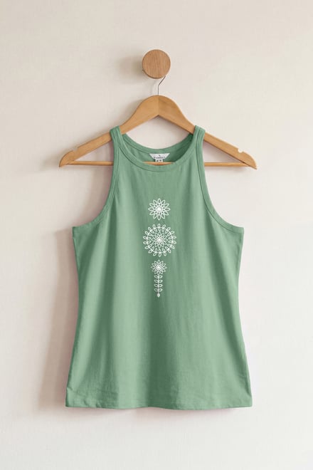 Motif Embroidered Tank Top