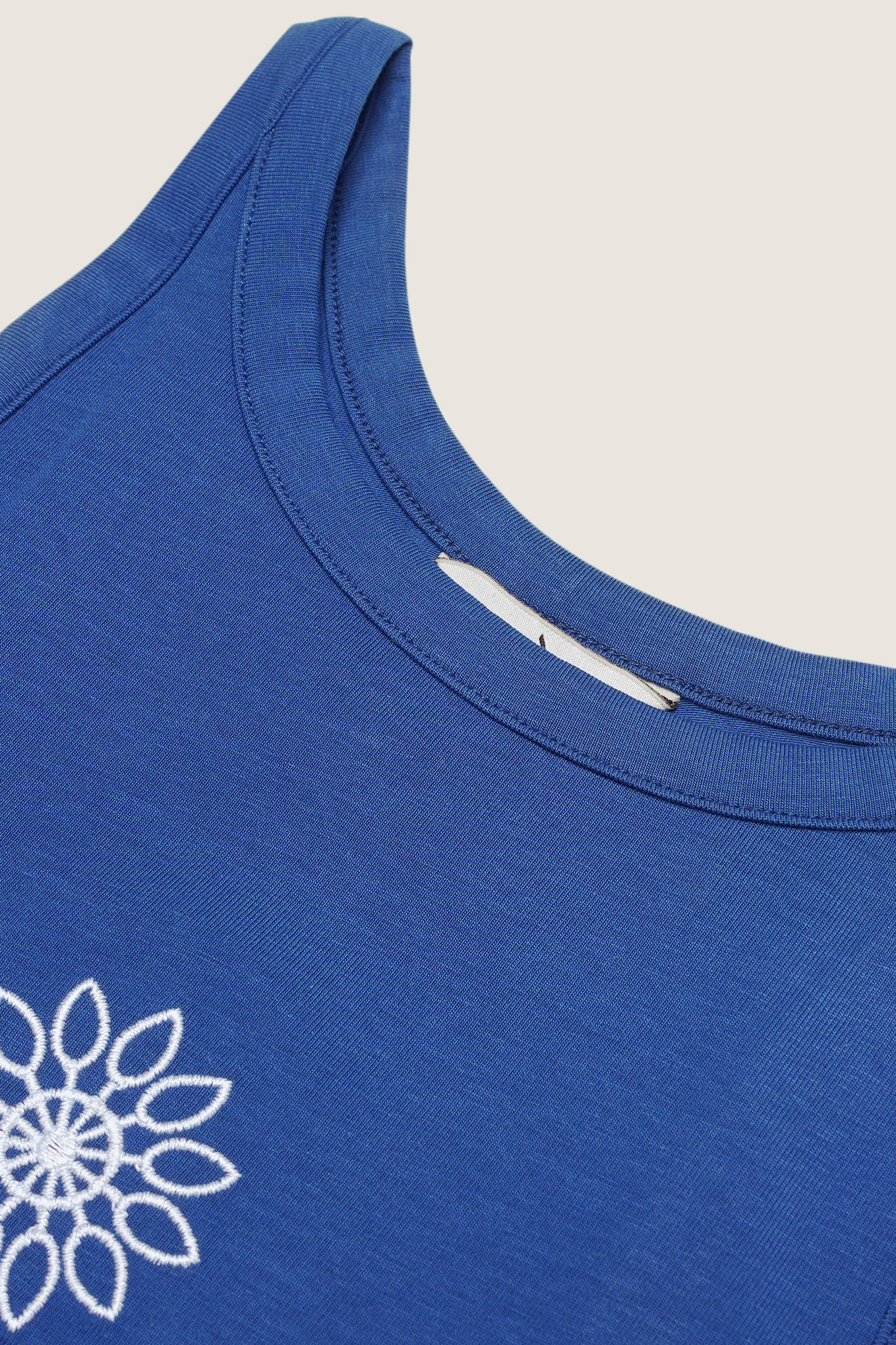 Motif Embroidered Tank Top