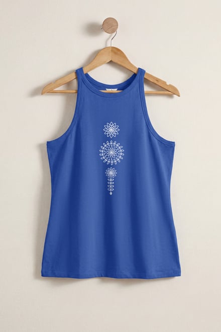Motif Embroidered Tank Top