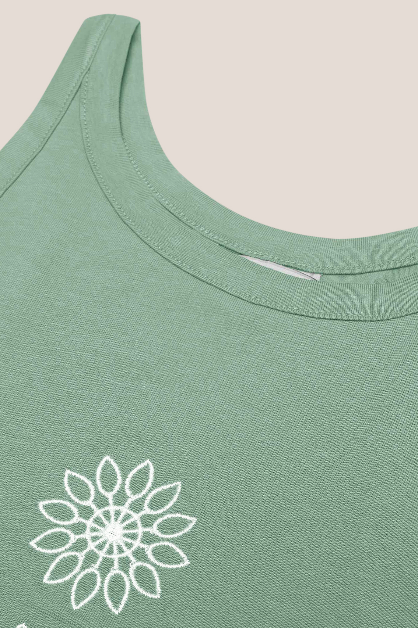 Motif Embroidered Tank Top