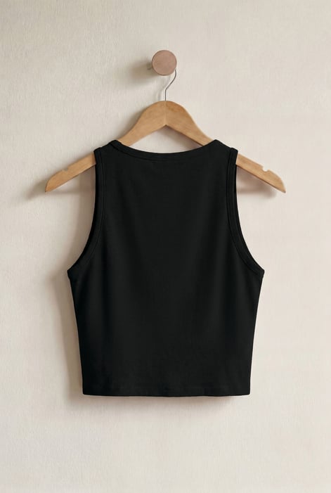 Black Super Soft Cropped Tank Top