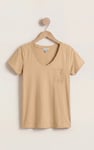 Lace Pocket V-Neck Tee