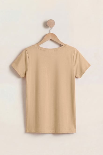 Lace Pocket V-Neck Tee