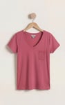 Lace Pocket V-Neck Tee