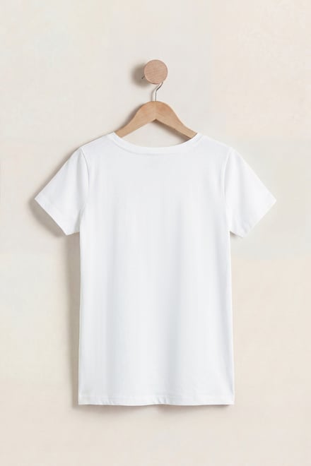 Lace Pocket V-Neck Tee