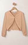 Twisted Front Pin Tuck Jersey Cropped Top