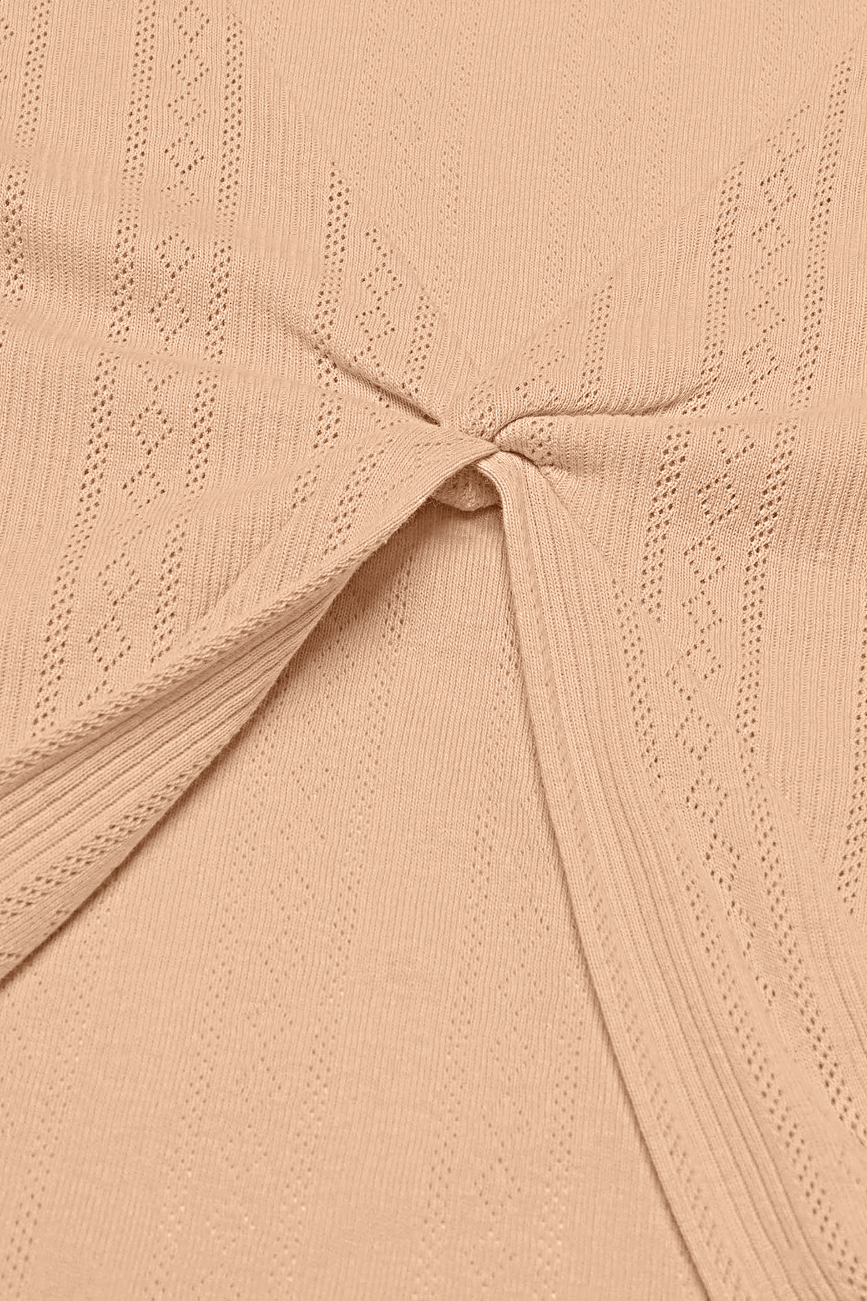 Twisted Front Pin Tuck Jersey Cropped Top