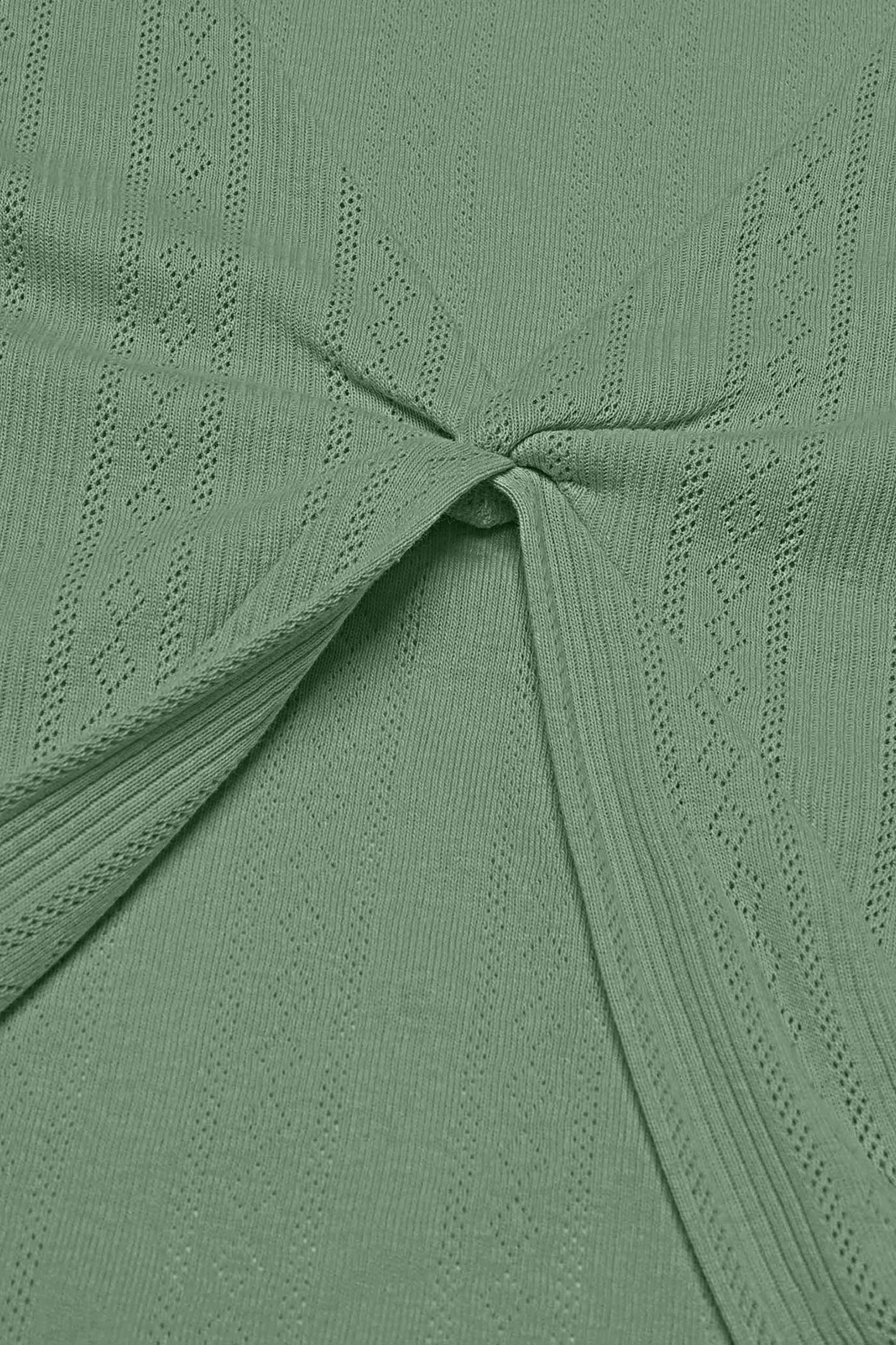 Twisted Front Pin Tuck Jersey Cropped Top