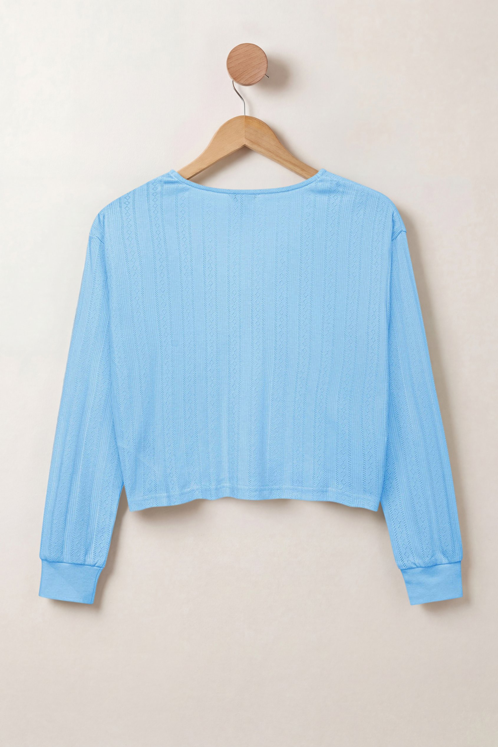 Twisted Front Pin Tuck Jersey Cropped Top
