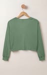 Twisted Front Pin Tuck Jersey Cropped Top