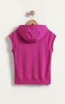 Sleeveless Raw Edge Hoodie