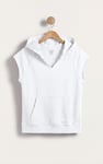 Sleeveless Raw Edge Hoodie