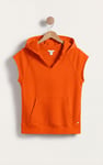 Sleeveless Raw Edge Hoodie