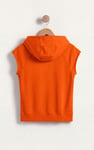 Sleeveless Raw Edge Hoodie