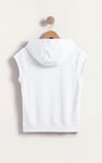 Sleeveless Raw Edge Hoodie