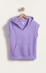 Sleeveless Raw Edge Hoodie