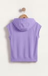 Sleeveless Raw Edge Hoodie