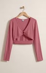 O-Ring Cut Out V-Neck Long Sleeves Top