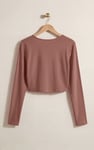 O-Ring Cut Out V-Neck Long Sleeves Top