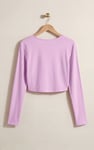 O-Ring Cut Out V-Neck Long Sleeves Top