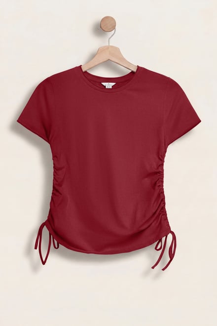 Ruched Side Seam T-Shirt