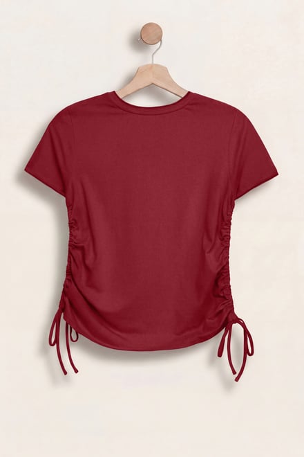 Ruched Side Seam T-Shirt
