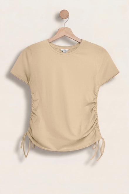 Ruched Side Seam T-Shirt