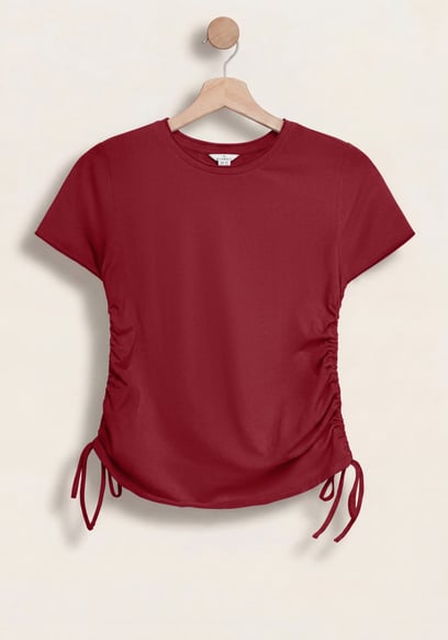 Ruched Side Seam T-Shirt