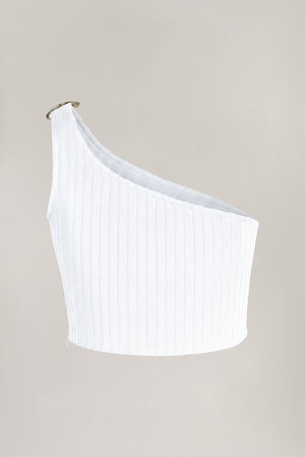 One Shoulder Crop Vest Top