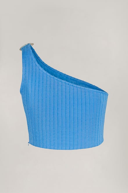 One Shoulder Crop Vest Top