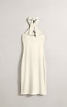Crisscross Halter Rib Dress with Open Back