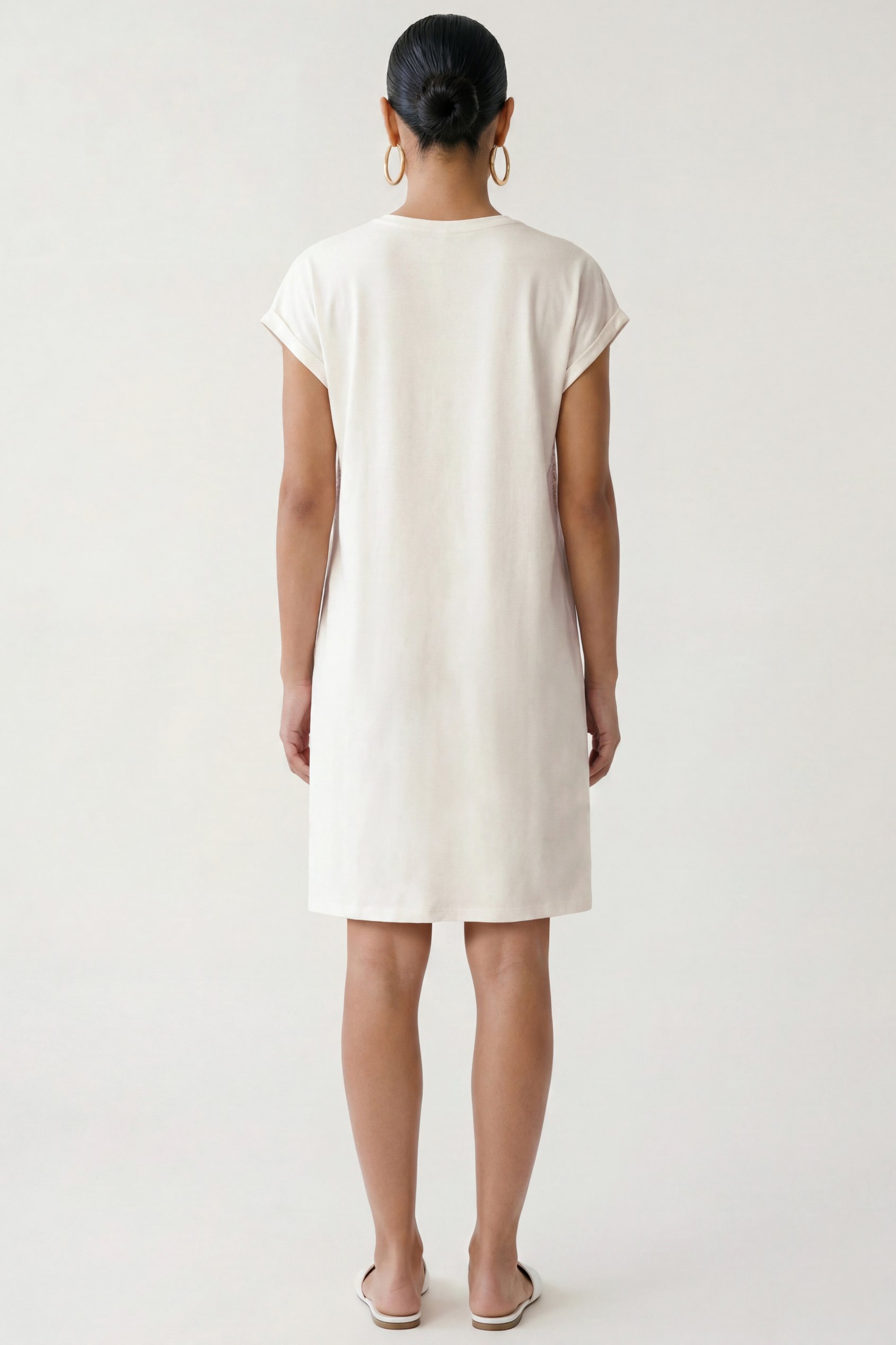 Patch Cut Lace Jersey Dress