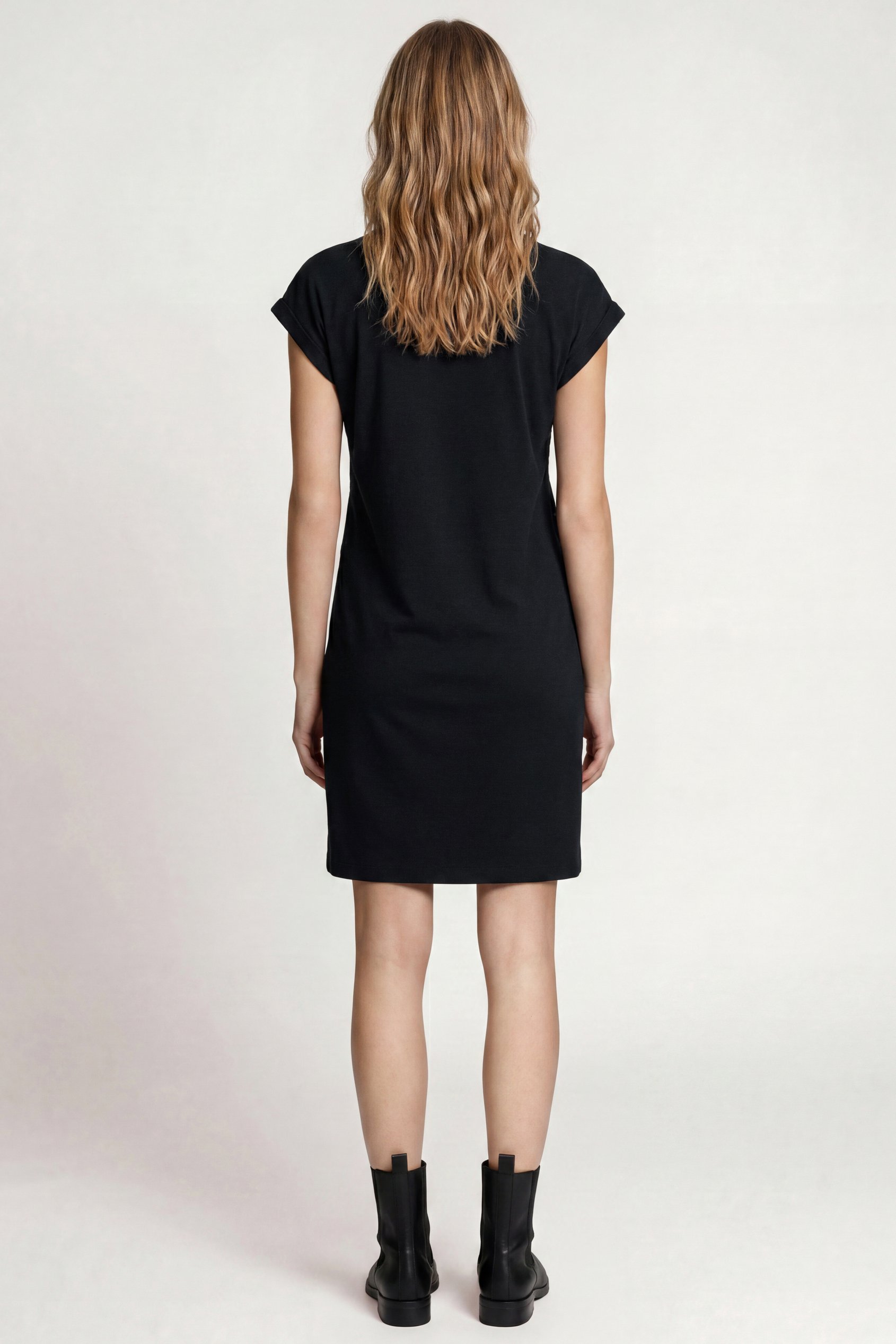 Patch Cut Lace Jersey Dress
