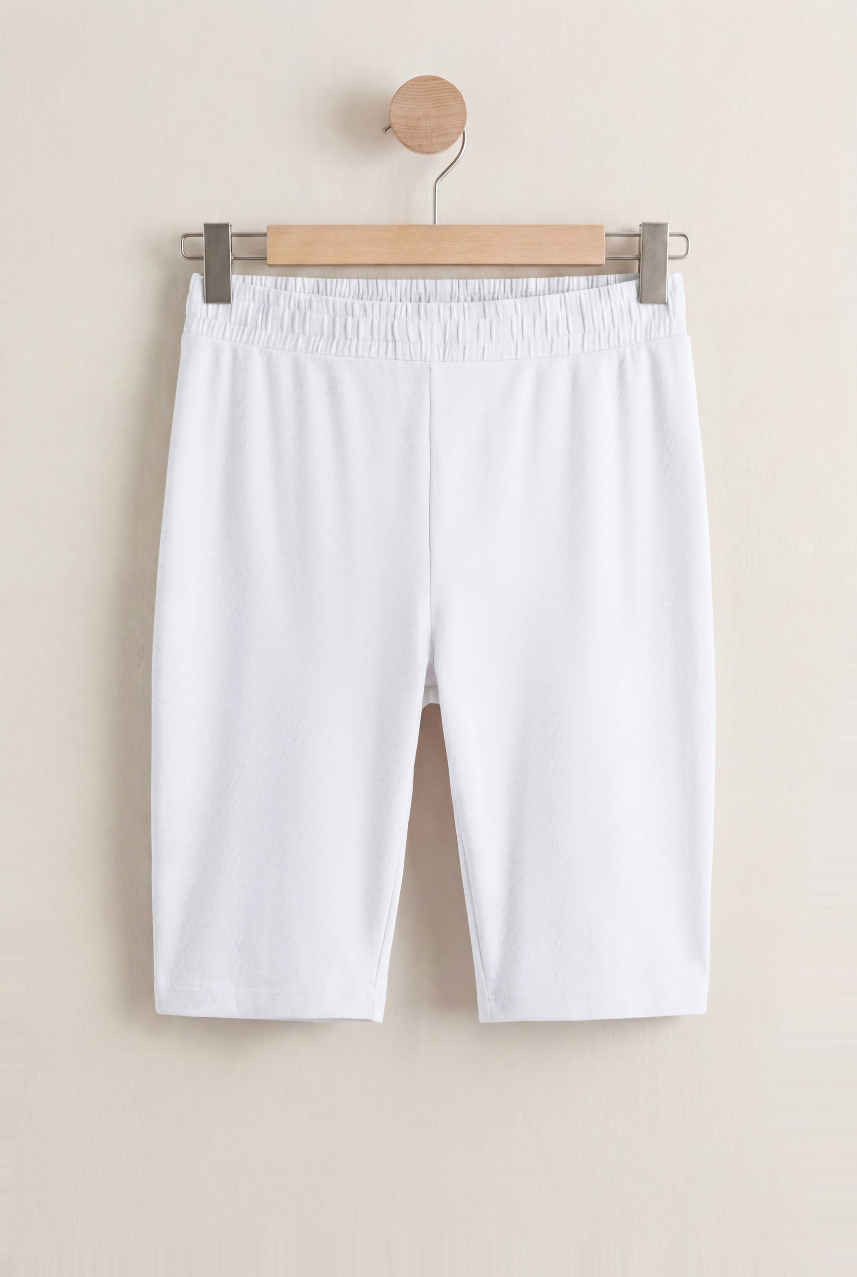 Enorsia Women's White Jersey Cycleing-Gym Shorts - Uk 12
