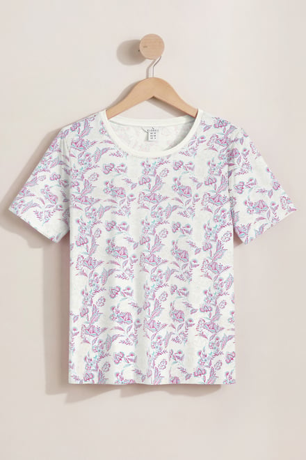 Crayon Leaf Printed T-Shirt