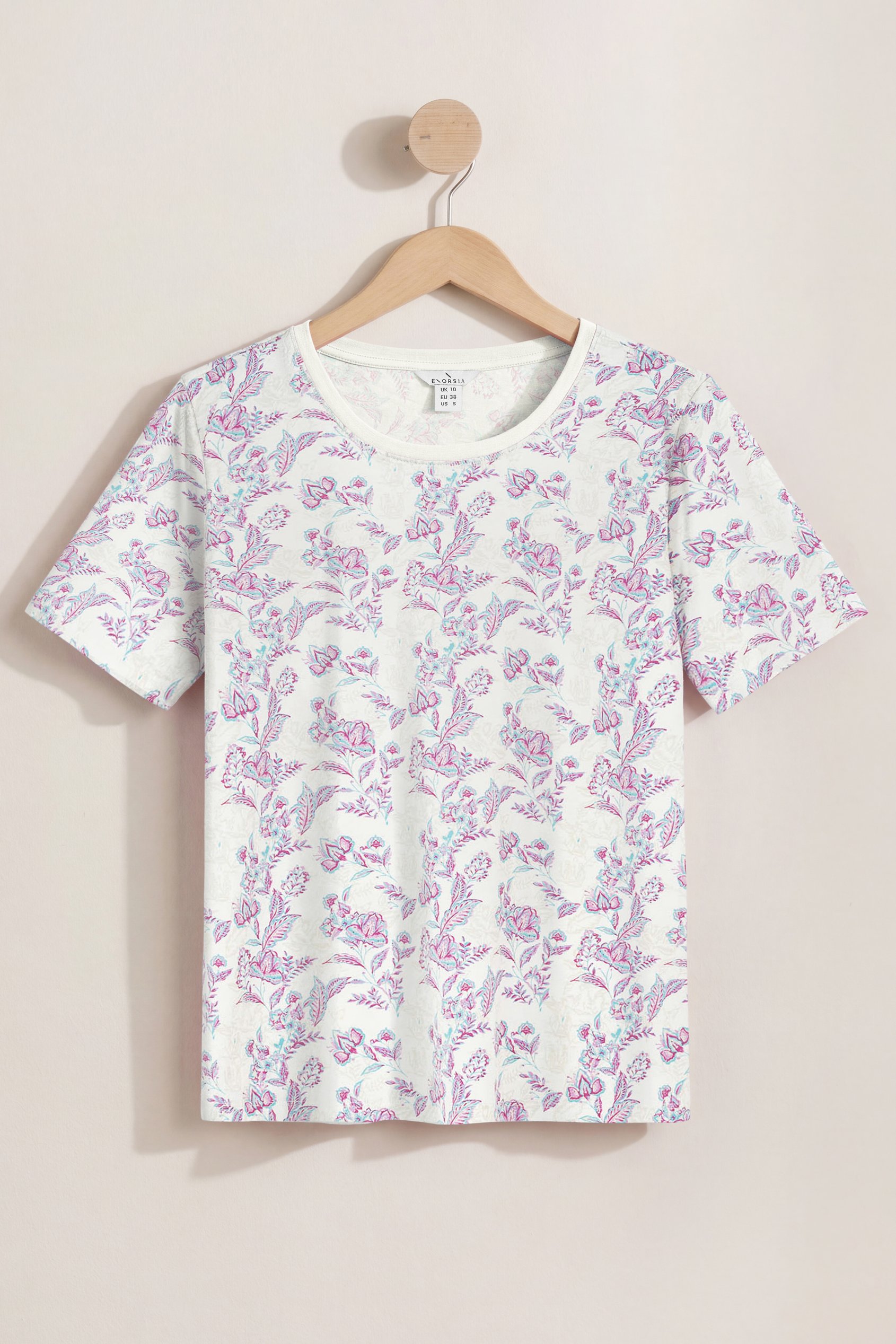 Crayon Leaf Printed T-Shirt