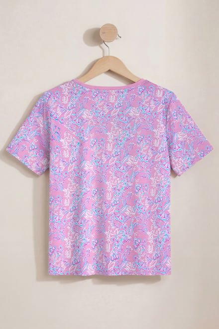 Crayon Leaf Printed T-Shirt