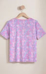 Crayon Leaf Printed T-Shirt