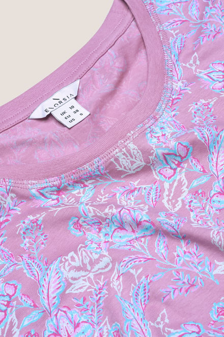 Crayon Leaf Printed T-Shirt