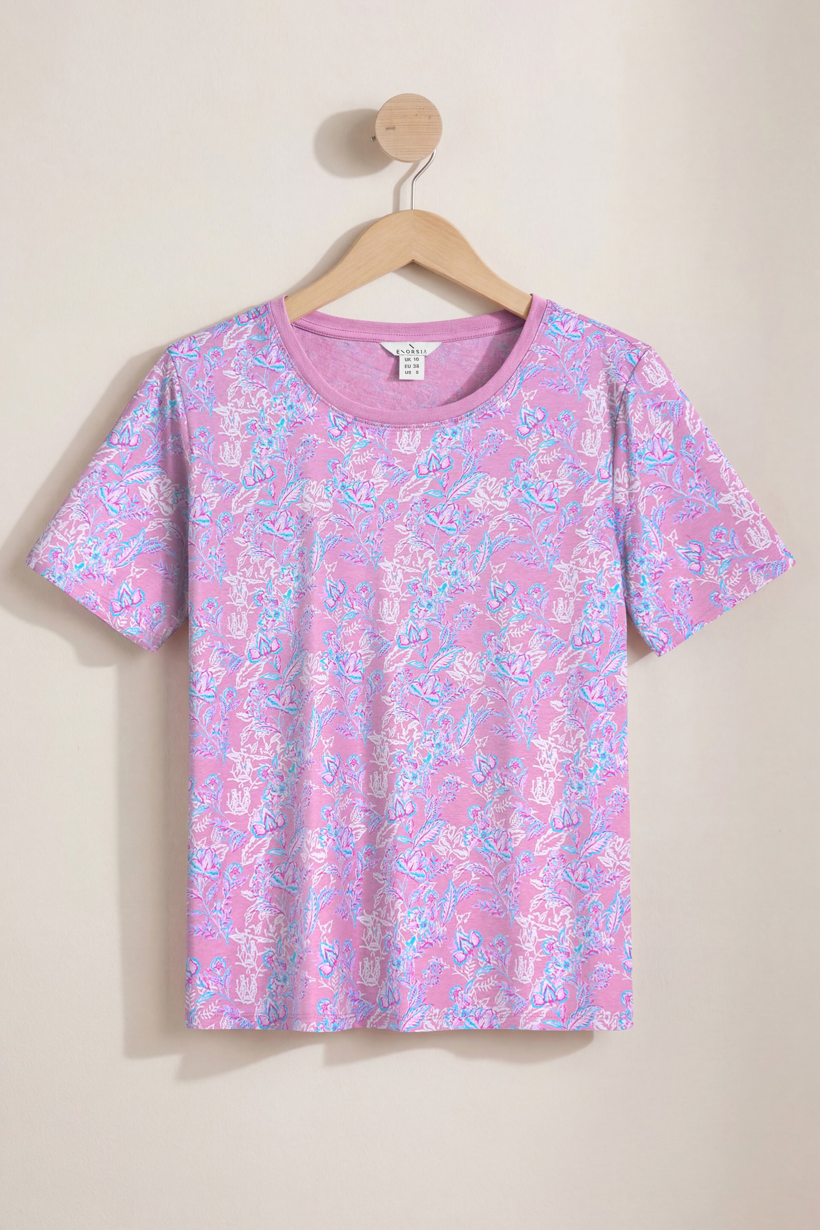 Crayon Leaf Printed T-Shirt