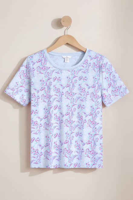 Crayon Leaf Printed T-Shirt