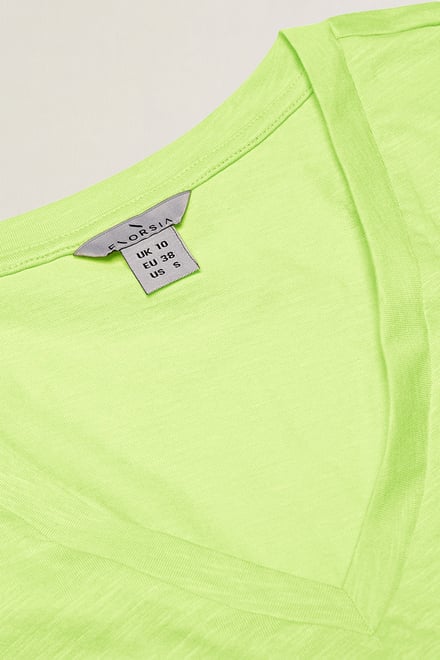 V-Neck Short Sleeve Slub T-Shirt