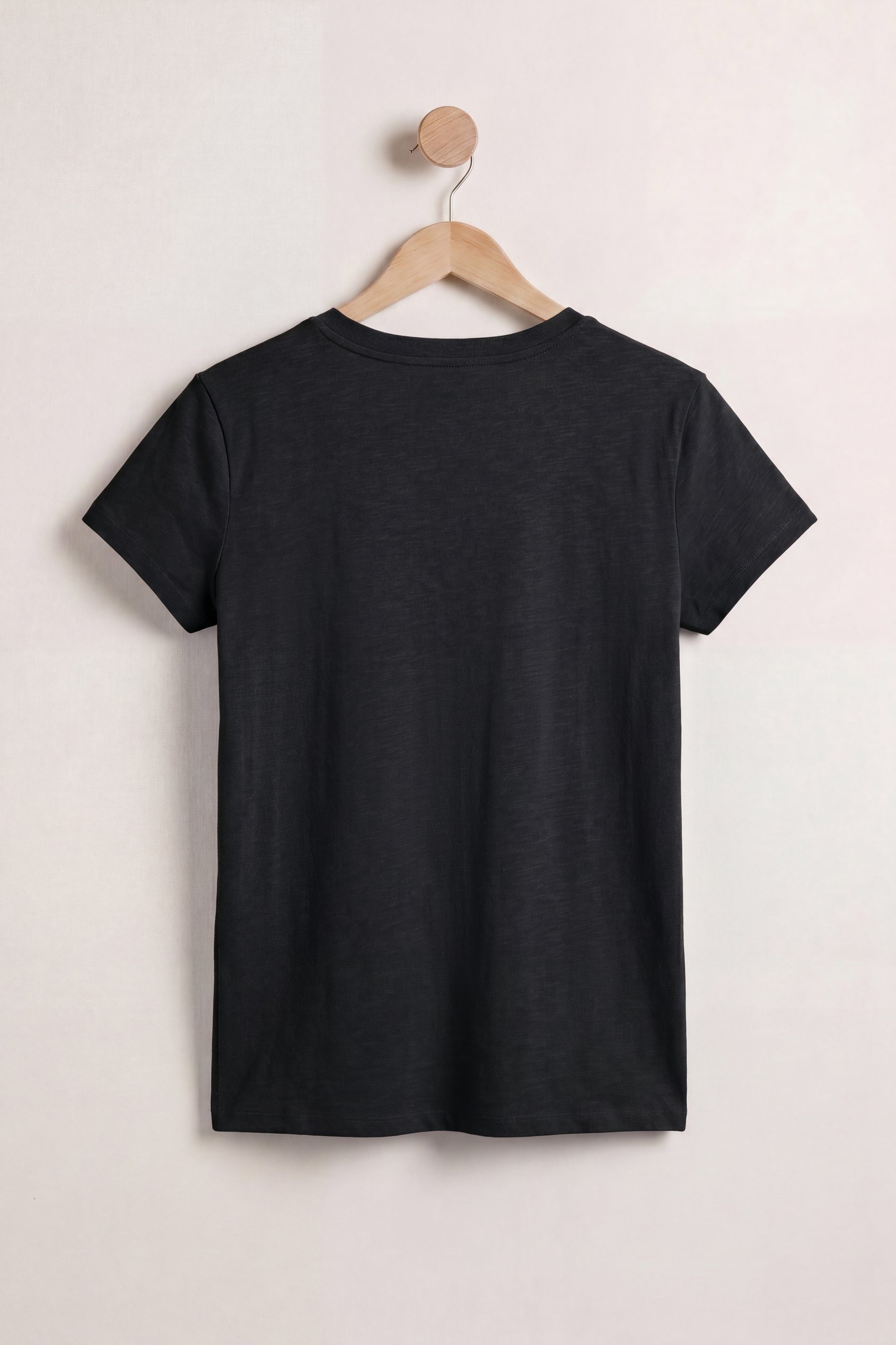V-Neck Short Sleeve Slub T-Shirt