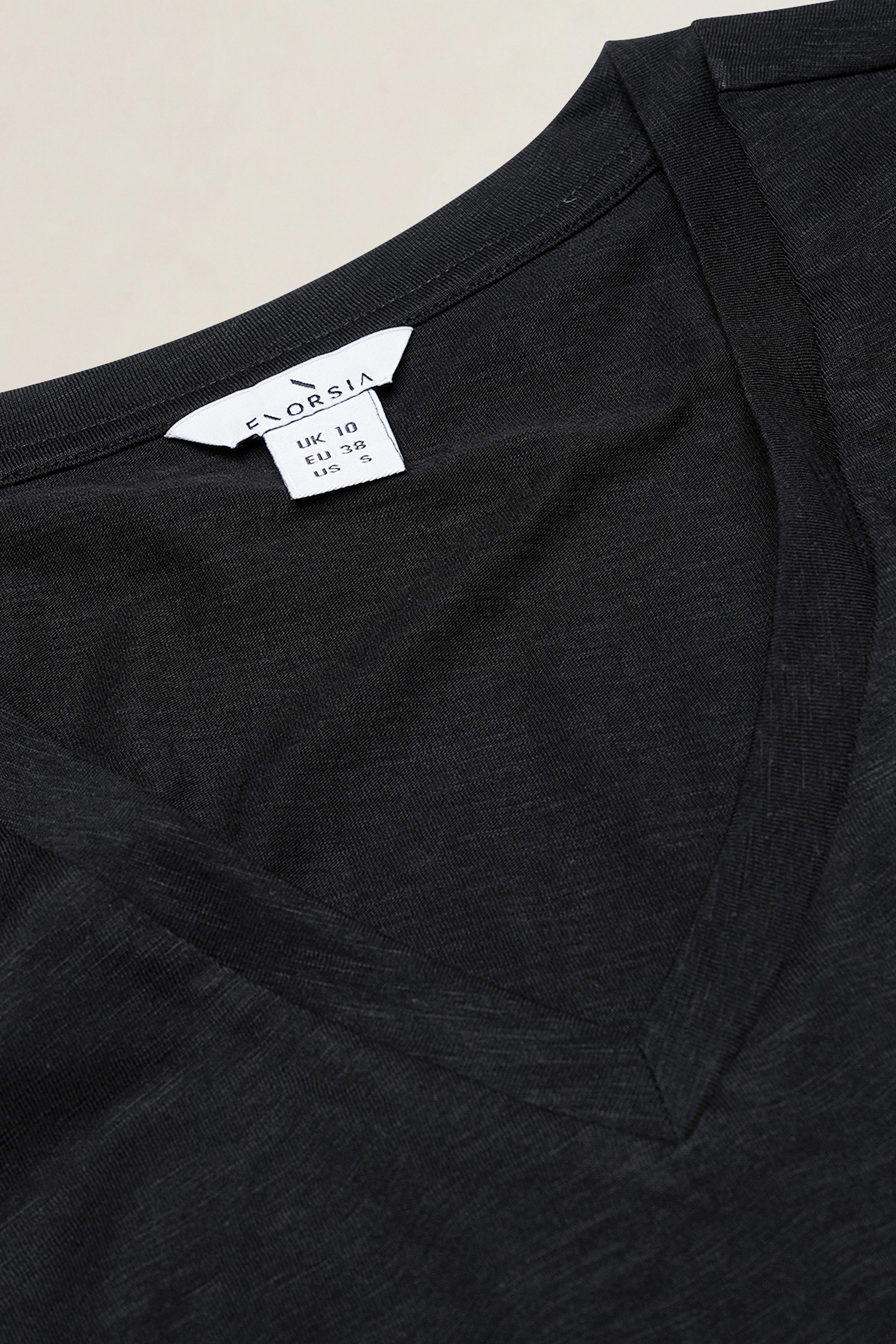 V-Neck Short Sleeve Slub T-Shirt