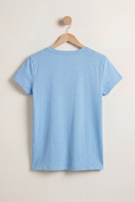 V-Neck Short Sleeve Slub T-Shirt